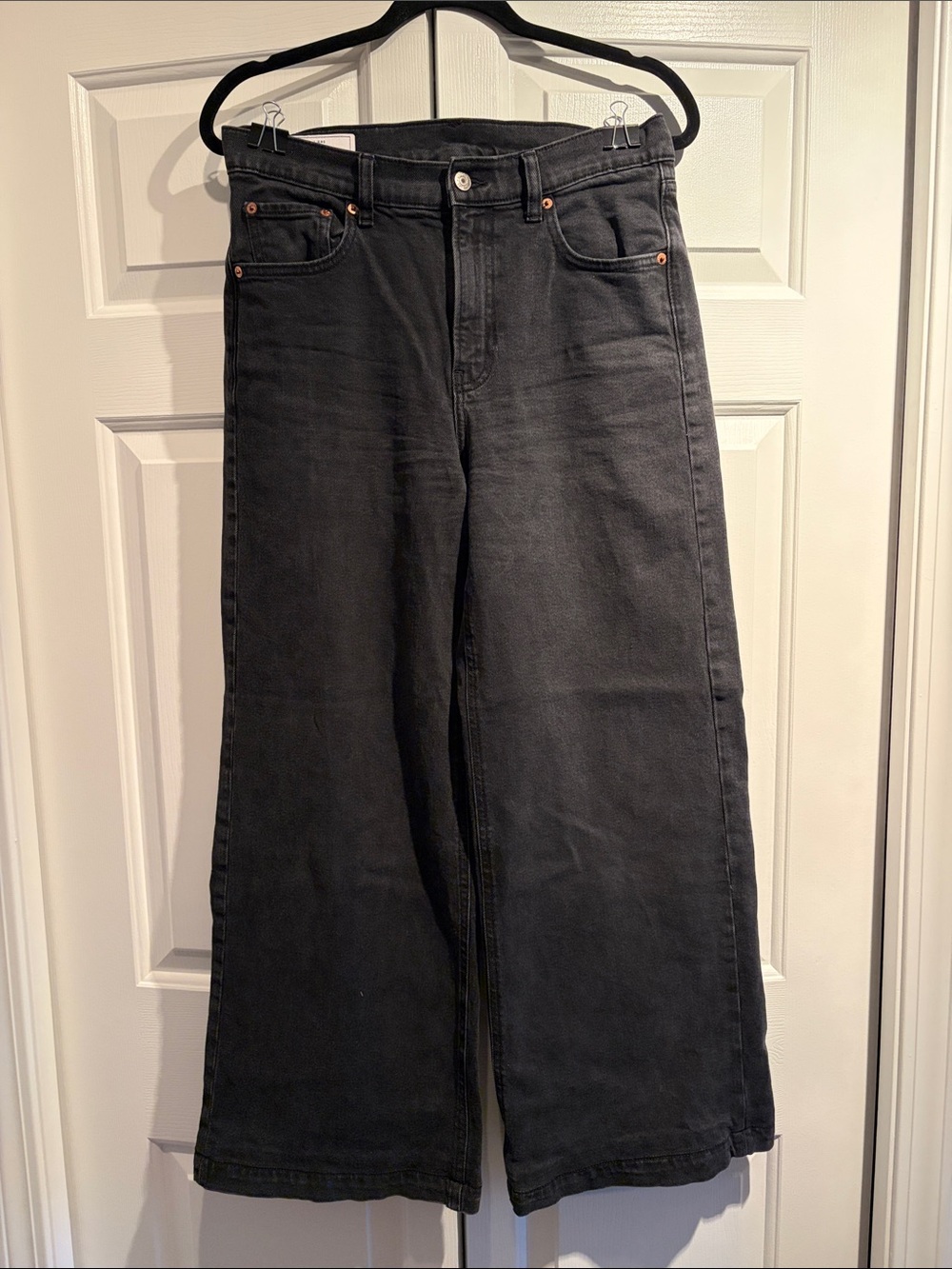 Gap High Rise Stride Wide Leg Black Women’s Jeans